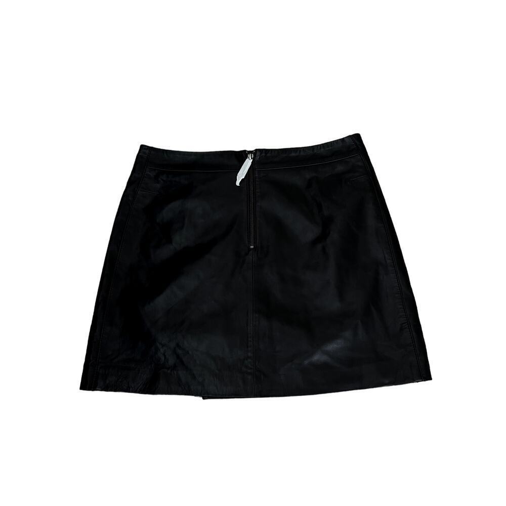 NEW Lita By Ciara Revolve 100% Lamb Leather Black Skirt - Picture 6 of 6